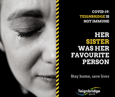 Her sister was her favourite person - image of a sad young woman.  Stay home, save lives