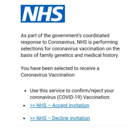 Two examples of scams - NHS vaccinations and Council Tax