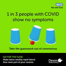 1 in 3 people with covid show no symptoms.  Take the guess work out of coronavirus.  Go for the flow.  Make twice weekly tests part of your routine