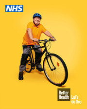 NHS better health campaign - man on bike