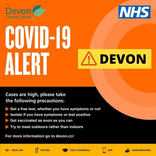 Covid-19 Alert.  Cases are high, please take precautions
