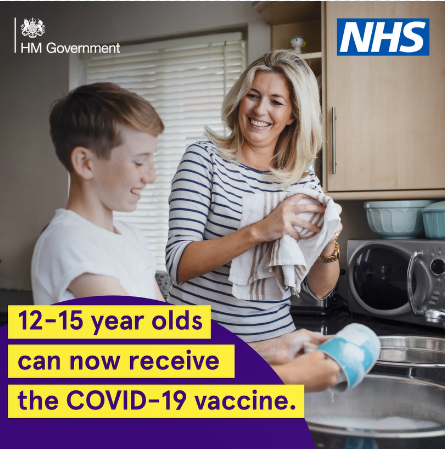 12- 15 year olds can now get their covid-19 vaccine