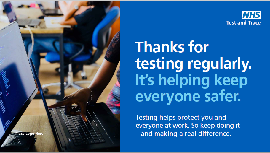Thanks for testing regularly. It's helping keep everyone safer.