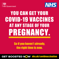 You cab get your covid-19 vaccines at any stage of your pregnancy.  So if you haven't already the right time is now