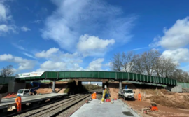 New bridge at Marsh Barton station site
