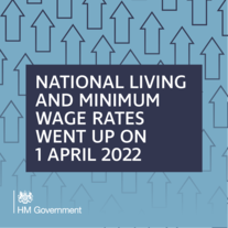 National Living and minimum wage rates went up on 1 April.  HM Government