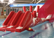 play equipment at a swimming pool