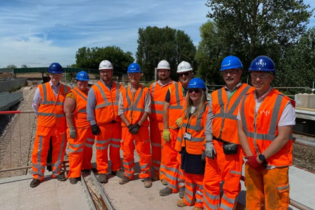 Photograph of partner representatives at Marsh Barton Station