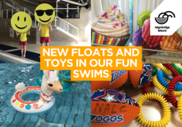 New floats and toys in our fiun swim