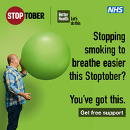 Stoptober Better Health Let's do this  NHS. Stopping smoking to breathe easier this Stoptober? You've got this. Get free support