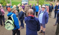 Dawlish Wellbeing walks setting out  on a local walk