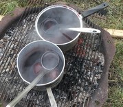 Mulled wine being kept warm