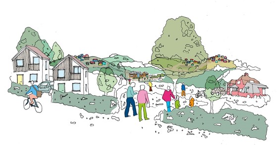 Illustrative rural sketch