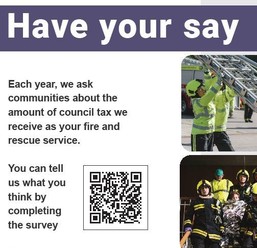 Devon & Somerset Fire and Rescue service Have your Say poster