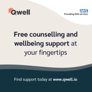 Qwell.  Providing NHS  services.  Free counselling and wellbeing support at your fingertips.  Find support today at www.qwell.io