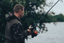 Angler holding a fishing rod