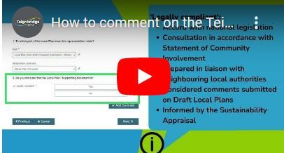 Link to video guide  on completing the consultation feedback form on the local plan