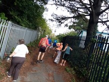 A group litter picking