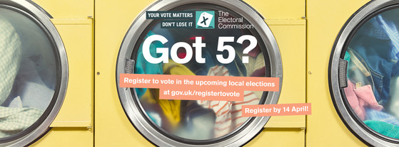 Your vote matters don't lose it.  Electoral Commission. Register to vote inthe upcoming local elections at gov.uk/registertovote by 14 April