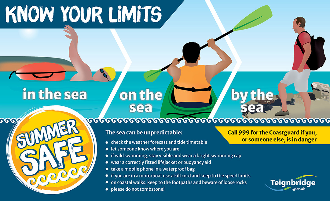 Know your limits. In the sea. On the sea. By the sea  Summer safe