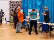 People photographed at Christow cost of living event