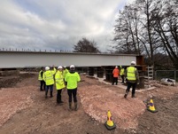 Councillors on site visit to Dawlish Link Road and Bridge construction project