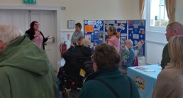 People at Dawlish cost of living event