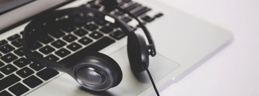 laptop and headphones