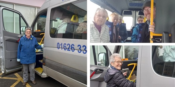 A selection of people on the community minibuses
