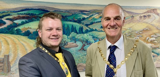 New Chair of Council, Councillor Robert Steemson (right) and Vice Chair of the Council, Councillor Jack Major (left)
