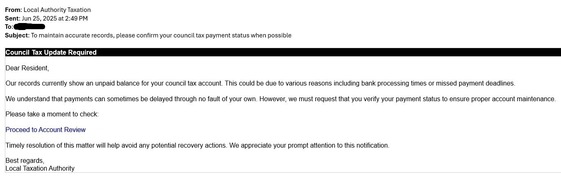Scam email