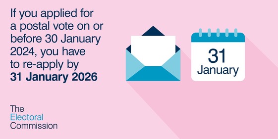 Postal vote reapplication 2026