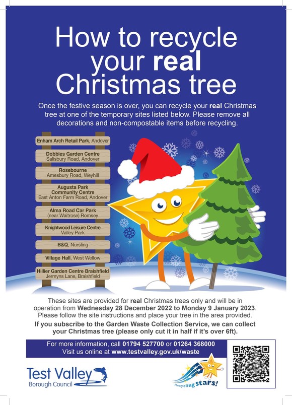 Bin collection days and where to recycle your Christmas Trees!