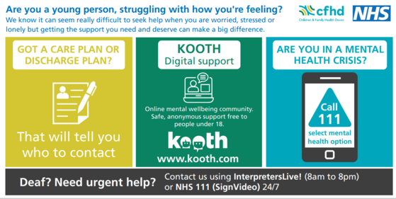 Mental Health support contacts