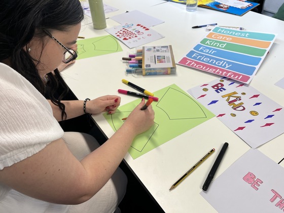 Girl taking part in workshop