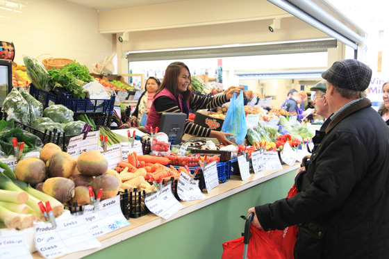 fruit and veg in market