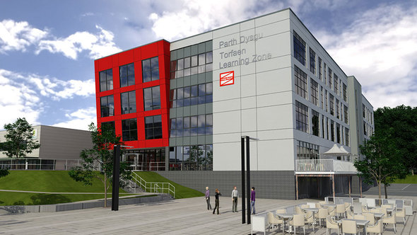 Torfaen Learning Zone artist impression Feb 2019