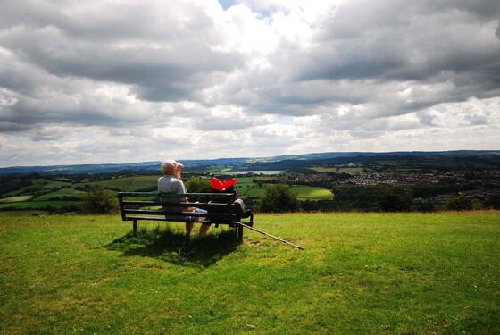 Man on a bench