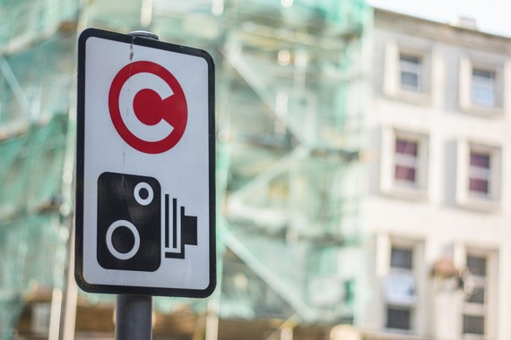 Congestion charge road sign