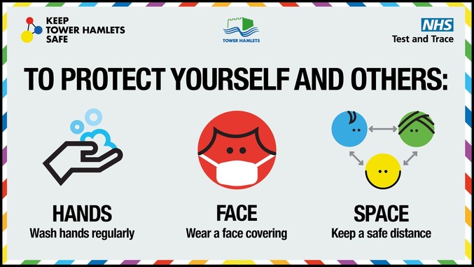 Hands face space - protect yourself and others from Covid-19