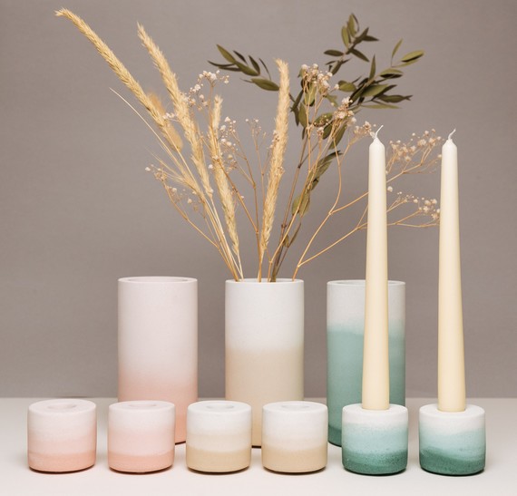 Candles and vases