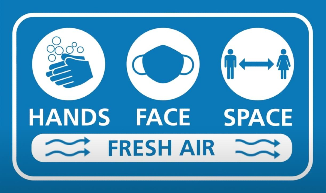 Hands - face - space - fresh air poster