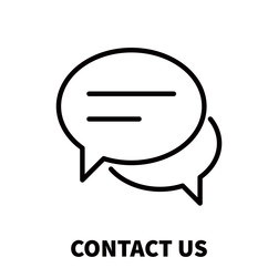 Contact us icon or logo in modern line style.
