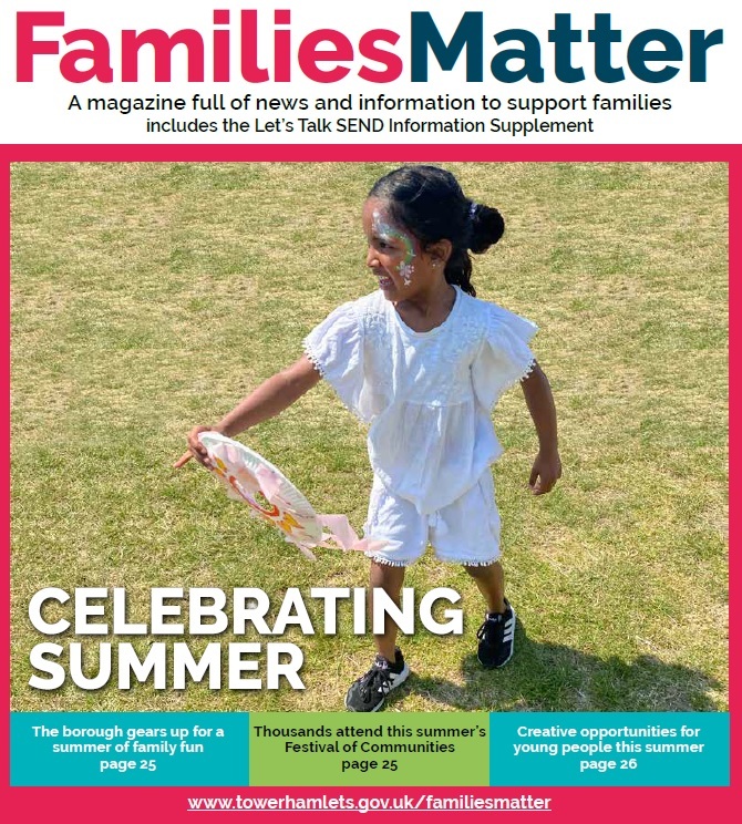 Families Matter Front Page - young girl in park