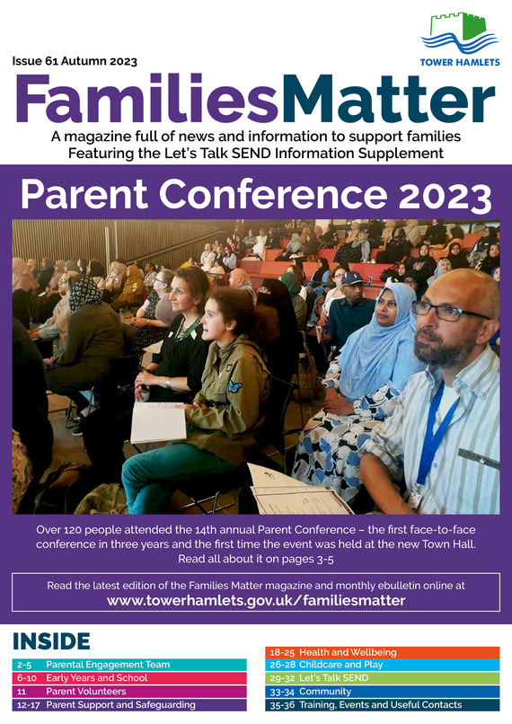 Families Matter front page - people sitting in parent conference