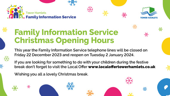 Information on Family Information Service opening hours over Christmas