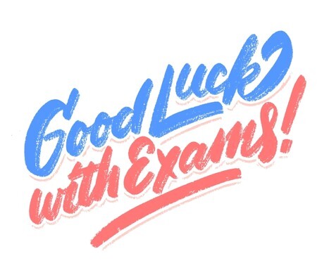 Good luck with exams.