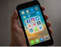 Mobile phone with social media apps