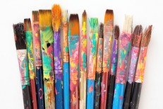 photo of paint brushes