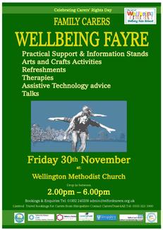Carers Well Being Fayre 30 Nov 2018